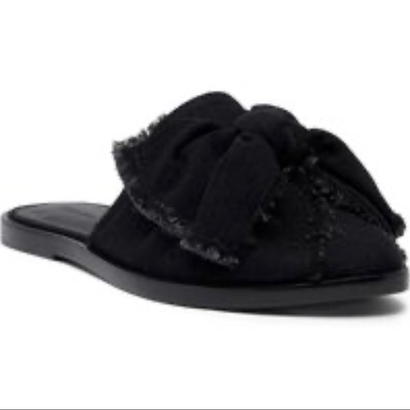 ALL SAINTS Rumour Bow Mule Slip On 39 Evening flat - Picture 1 of 6